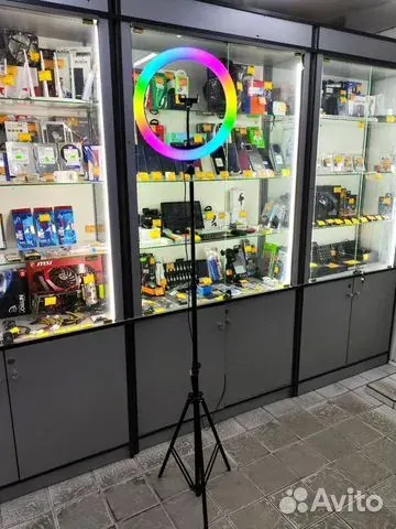 RGB селфи-лампа с треногой